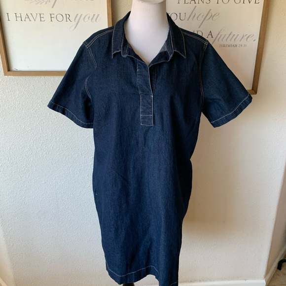 women blue jean dress